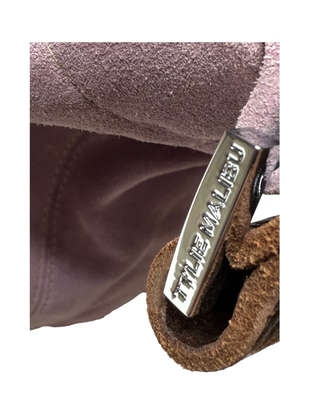 Deadstock: new Tylie Malibu ᪣ Utility Suede Hobo Bag ᪣ Crystal Strap ᪣ Lilac Y2K - Picture 12 of 16